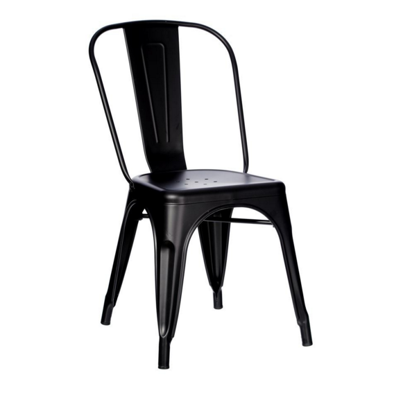 Esprit d'Autrefois vous propose les chaises Industrielles de coloris noir métal au meilleur prix