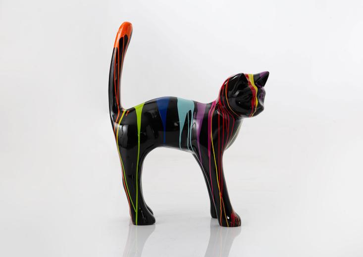 Esprit d'autrefois revendeur Amadeus, vous propose Statue chat noir trash 115 cm