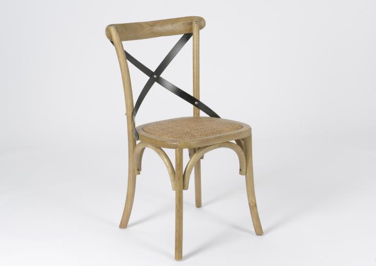 Esprit d'Autrefois revendeur Amadeus sur Orléans, vous propose la chaise croisillon métal naturel, au meilleur prix, livraison à votre domicile