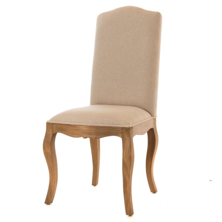 Esprit d'autrefois revendeur Amadeus, vous propose la Ensemble de 2 chaises en tissus beige RENOIR création française AMADEUS Design