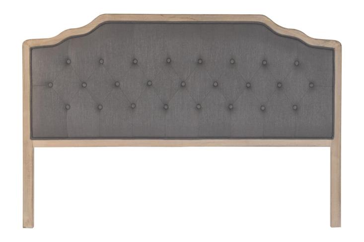 Esprit d'autrefois boutique de décoration à Orléans, vous propose la Tête de lit capitonnée tissus gris foncé 160 Angele