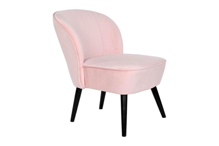 Esprit d'autrefois boutique de décoration à Orléans, vous propose le fauteuil velours rose pâle
