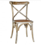Esprit d'Autrefois boutique de décoration sur Orléans, vous propose la chaise croisillons gray en orme, livraison à votre domicile