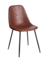 Esprit d'Autrefois boutique de décoration à Orléans, vous propose la chaise en simili cuir marron vintage, livraison dans toute la France