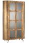 Armoire arrondie 2 portes vitrées en métal  antique doré