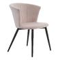 CHAISE COROLLE AUDREY VELOURS BEIGE ROSE