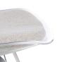 Ensemble de 4 chaises blanches en polypropylene transparent Castille