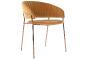 Esprit d'autrefois boutique de meubles Ensemble de 2 chaises  en velours orange SOFIAà Orleans, vous propose