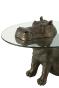 Table Hippopotame Polyrésine Bronze