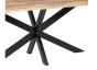 Table en manguier massif pied central en métal noir 160 CM RUBEN